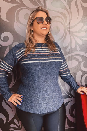 BLUSA LISTINHA FLAME 0328 BLUSA LISTINHA FLAME 0328