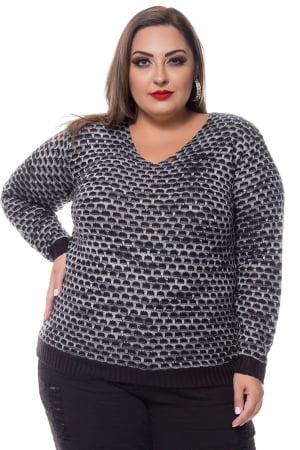 Blusa quadrado decote V 0245 Blusa quadrado decote V 0245