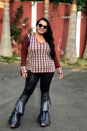Blusa xadrez pé de pule 090 Blusa xadrez pé de pule 090