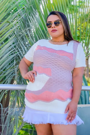 BLUSA VERÃO INTARSA NERVURA 0299P BLUSA VERÃO INTARSA NERVURA 0299P